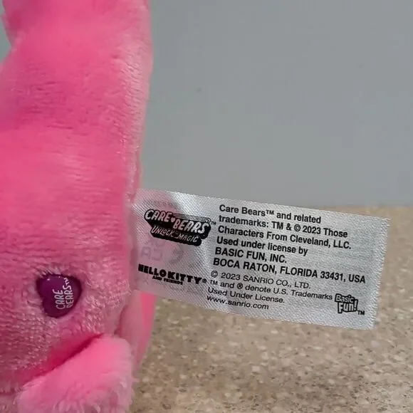 Care Bears Hello Kitty Dressed As Cheer Bear 8" Fun-Size Plush Soft Stuffie Toy - Picture 4 of 9